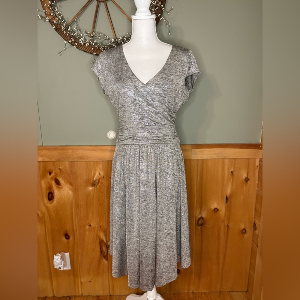 Maeve Silver Midi Dress size M